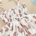 thumbnail image 5 of Bagilaanoe Newborn Easter Outfits Baby Girl Rompers Dress Flower Print Sleeveless Bodysuits + Headband 3M 6M 9M 12M Infant Patchwork A-line Dresses, 5 of 6