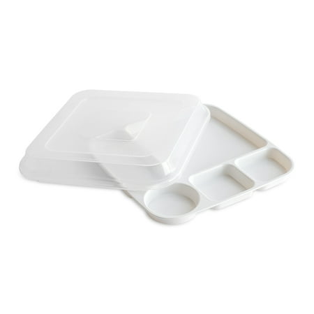 

Nordic Ware Divided Dinner Tray with Lid - White