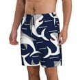 thumbnail image 2 of Bixox Men's Angry Shark printing Casual Classic Fit Short Summer Beach Shorts, 2 of 6