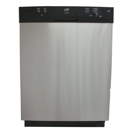 Sunpentown Energy Star 24â€³ Built-In Stainless Steel Tall Tub Dishwasher with Heated Drying