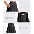 thumbnail image 3 of G4Free 20" Knee Length Tennis Skirts for Women High Waisted Golf Skorts Soft Athletic Built-in Shorts 3 Pockets, 3 of 7