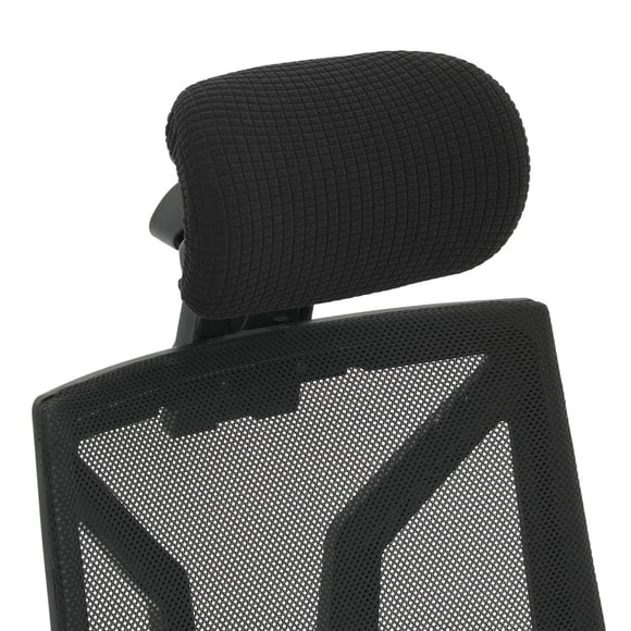 Funda de reposacabezas para silla de oficina KALIONE, poliéster, color negro