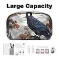thumbnail image 3 of Crow Oxford Fabric Waterproof Portable Hard Drive Bag and Case with Cord Storage and Travel Charger Organizer for Electronic Devices - 5.9x9.44x3.14 in, 3 of 6
