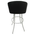 thumbnail image 2 of Swivel Counter Stool 26" Seat - Joey - Black Vinyl - White Metal Base, 2 of 2