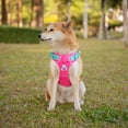thumbnail image 3 of PHOEPET No Pull Dog Harness, Unique Colors Reflective Adjustable Dog Vest, with Soft Training Handle Metal Clips for Small Medium Large Dogs (Pink Base & Green Straps), 3 of 7