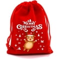 thumbnail image 4 of Christmas Velvet Drawstring Pouch - Santa Candy Gift Snack Wrapping, Xmas Party Favor & Jewelry Storage Bag, 4 of 6