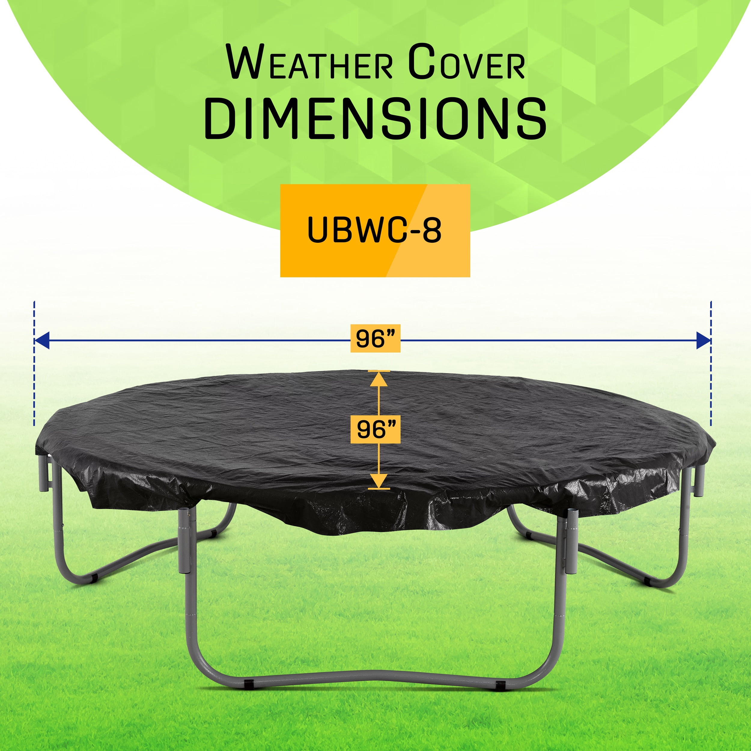 Machrus Upper Bounce 8ft Round Trampoline Weather Cover - Weather-Resistant Trampoline Protective Cover