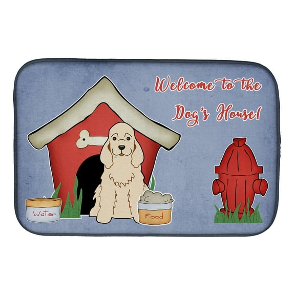 Dog House Collection Cocker Spaniel Buff Dish Drying Mat