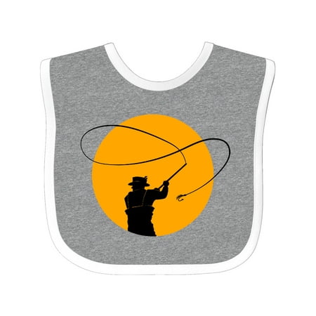 

Inktastic Fly Fishing sun silhouette Gift Baby Boy or Baby Girl Bib