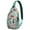 Greenish-blue-33, variant on Dental-Themed Crossbody Sling Bag for Men & Women Anti-Theft Tooth Pattern Chest Backpack for Biking, Hiking & Travel Spacious & Organized Oral Care Inspired Daypack
