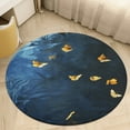 thumbnail image 5 of Dancing Butterflies Round Rugs -Washable Non-Slip Small Round Area Rug Throw Soft Circle Rugs for Bedroom, Modern Print Indoor Carpet for Entryway Sofa Living Room, 5 of 7
