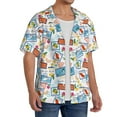 thumbnail image 4 of Sigee Summer Stamp Print Men's Shirts Casual Button Down Short Sleeve Summer Beach Shirt Hawaiian Vacation Shirts Tee Shirt-, 4 of 7