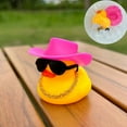 thumbnail image 2 of Ducks Figurine with Hat and Sunglasses Pool Bathroom Decoration Early Childhood Development Toy, 2 of 9
