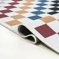 thumbnail image 5 of JONATHAN Y WASHABLE 2 x 8 Runner Rug, Ainsley Cottage Checkerboard Washable - Multi-Colored, WSH126D-28, 5 of 7