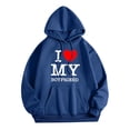 thumbnail image 1 of WEAIXIMIUNG Sweat à Demi-Zip pour Femmes Sans Capuche Saint-Valentin Adulte Manches Longues Imprimé Graphique Sweat à Capuche Pull Chandails en Molleton à Cordon, 1 of 4