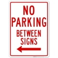 thumbnail image 1 of No Parking Between Signs with Left Arrow Sign,, 1 of 8