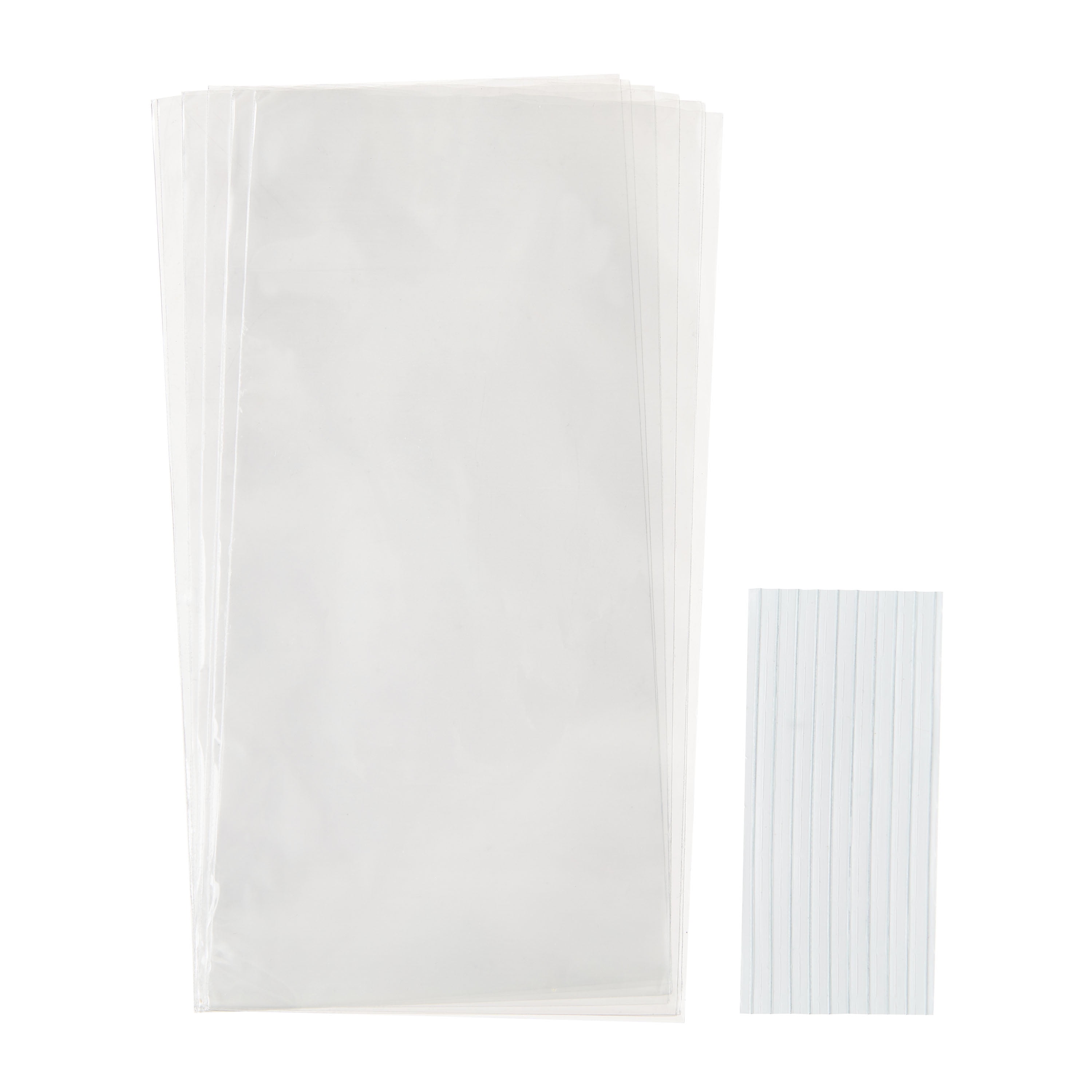 Clear Treat Bags with Twist Ties, 3.5" x 7", 8 Pieces, by Way To Celebrate