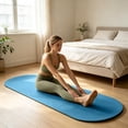thumbnail image 5 of MMJ Yoga Mat Oval Solid Color Silica Mud Non Slip 19.69x70.87in Quiet Shock Absorbing Fitness Pilates Home Gym Floor Workout, 5 of 6