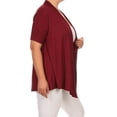 thumbnail image 2 of Women's Plus size Casual Open Front Short Sleeve Cardigan, 2 of 5