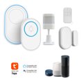 thumbnail image 1 of Sistema de alarma Tuya con función de timbre inalámbrico WIFI 1PCS Timbre al aire libre + Carevas Sistema de alarmas, 1 of 7
