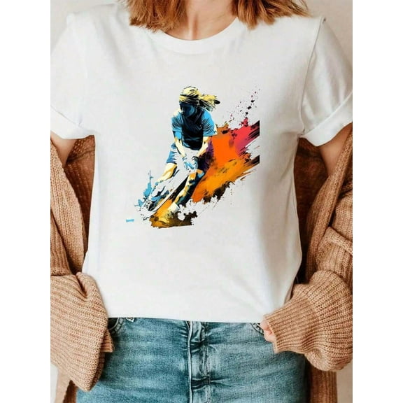 100% Cotton Hockey Girl Field Hockey Player Women Girls T-Shirt Graphic Shirt Women