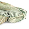 thumbnail image 4 of Jordan Manufacturing 44" x 18" Wesley Almond Green Leaves Rectangular Tufted Contoured Outdoor Wicker Settee Bench Cushion, 4 of 12