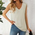 thumbnail image 2 of Bovemsi Women's Tanks & Camis New V Neck Sleeveless Ice Knitted Sweater With White Camisole And Thin Vest As A Base Layer Camisoles for Under Clothes, 2 of 6