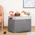 thumbnail image 3 of 2 cestas grandes de tela para organizar la habitación de los niños, cestas con asas para armarios y estantes, accesorios para dormitorio., 3 of 5