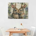 thumbnail image 2 of Orinice Rabbits Beatrix Potter Wreath Fine Art Aesthetic Poster & Print Wall Painting for Home Decor Canvas Prints Living Room Bedroom Office Wall Decor 16x12in, 2 of 6