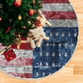 thumbnail image 5 of FMSHPON American Flag Tree Skirt Independence Day Xmas Christmas Tree Skirt Stand Mat for Holiday Party Decoration Indoor Outdoor 36 inches, 5 of 6
