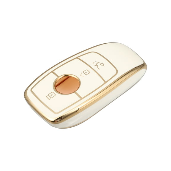 Unique Bargains Silicone for Smart Key Fob Case Cover for Mercedes-Benz A-Class 2019-2021 Key Shell Protector Keyless for White