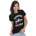 thumbnail image 4 of Dominican DR Shaped Pride Heritage Womens Slim Fit Graphic Tee Brisco Brands S, 4 of 5