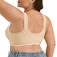 thumbnail image 4 of Plus Size Women's Front Closure Bras, No Underwire Full Coverage Push up Bra Soft Cup Wireless Comfortable Everyday Bra, XL-6XL, 4 of 9