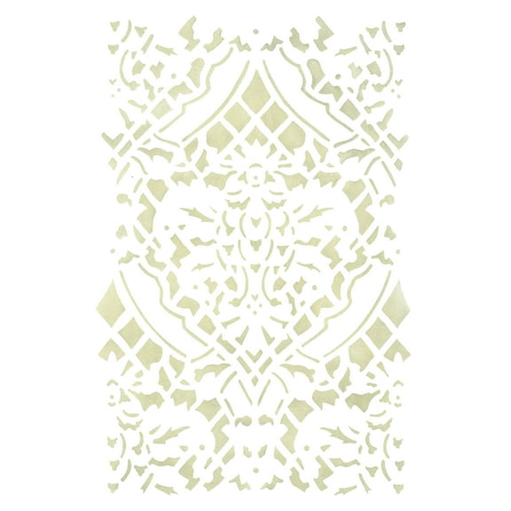 Large Overall Damask Wallpaper Wall Stencil SKU #2734 by Designer Stencils