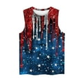 thumbnail image 3 of Wiyuqeen Summer Tank Tops for Women 4th of July Sparkly Stars Striped Graphic Tanks Sleeveless Crew Neck Loose Fit Tanks Plus Size Tanks, 3 of 4
