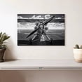 thumbnail image 2 of Elephant Stock Monochrome Vintage Airplane Wall Art - Horizontal Canvas Wall Art - Living Room Wall Decor - Transportation Canvas - Black And Gray Decor - 12" x 8", 2 of 8