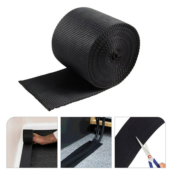 AURARMLET Floor Cable Cover Cord Hider Black Polyester Wire Protection for Cable Management