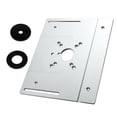 thumbnail image 2 of Premium Aluminum Alloy Router Table Insert Plate (240x200x5mm) with 8-Hole Design – Silver Woodworking Accessory for Precise Drilling & Mounting, Compatible with Most Electric Trimmers/Engraving, 2 of 6