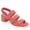 Coral Leather, variant on Clarissa Women's Block-Heeled Slingback Sandals Color: Beige Bisque Leather Size: 6.5