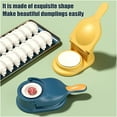 thumbnail image 5 of Dumpling Maker, 2 in 1 Dough Press Set, Multifunctional Manual Dough Press Machine Maker Molds, Baking Pastry Kitchen Gadget for Empanada, Pierogi, Pastelitos, Calzone, Turnovers (Color : Blue), 5 of 5
