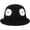 Black, variant on Daisy Flower Crochet Bucket Hat Packable Short Brim Knit Fisherman Hat for Women