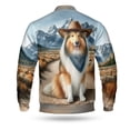 thumbnail image 2 of Welcome Fall Western Cowboy Collie Enjoys Majestic Autumn All Over Print 3D Baseball Jacket Collie Dog Lover Gifts Idea Bomber Jacket Softball - 01007, 2 of 6