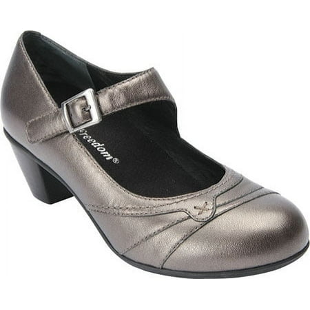 

Women s Drew Summer Pump Pewter Leather 8 N
