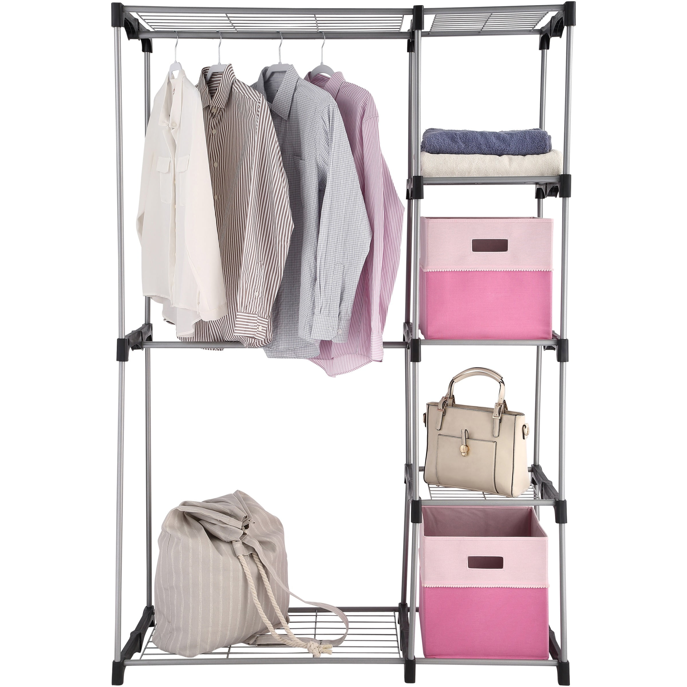 Mainstays Wire Shelf Closet Organizer 2 Tier Easy To Assemble Mainstays Wire Shelf Closet Organizer 2 Tier Easy To Assemble Com