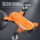 thumbnail image 5 of Dron plegable WJSXC con cámara dual HD 1080P, FPV, para principiantes, control por gestos, modo sin cabeza, cuadricóptero RC WiFi, evitación de obstáculos, color naranja, 5 of 6