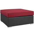 thumbnail image 6 of Modway Convene Patio Square Ottoman in Espresso and Turquoise, 6 of 7