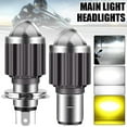 thumbnail image 2 of H4 LED H6 BA20D LED Motorcycle Headlight Bulbs CSP White NEW Yellow 9CI3, 2 of 7