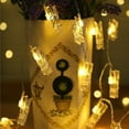 thumbnail image 6 of HongHeng 196" LED Photo Clips String Lights - Battery Powered Fairy Twinkle Light with Clips for Hanging Photos Pictures Cards & Artwork, for Home Xmas Valentine's Day Decorations, 6 of 9