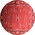 thumbnail image 1 of Ahgly Company Indoor Round Oriental Red Industrial Area Rugs, 4' Round, 1 of 4