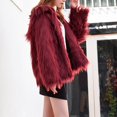 thumbnail image 4 of Yigetop Winter Coats for Women Winter Coats for Women Open Front Faux Cardigan Long Sleeve Outwear Shaggy Jacket Faux Fur Jacket Red M, 4 of 9